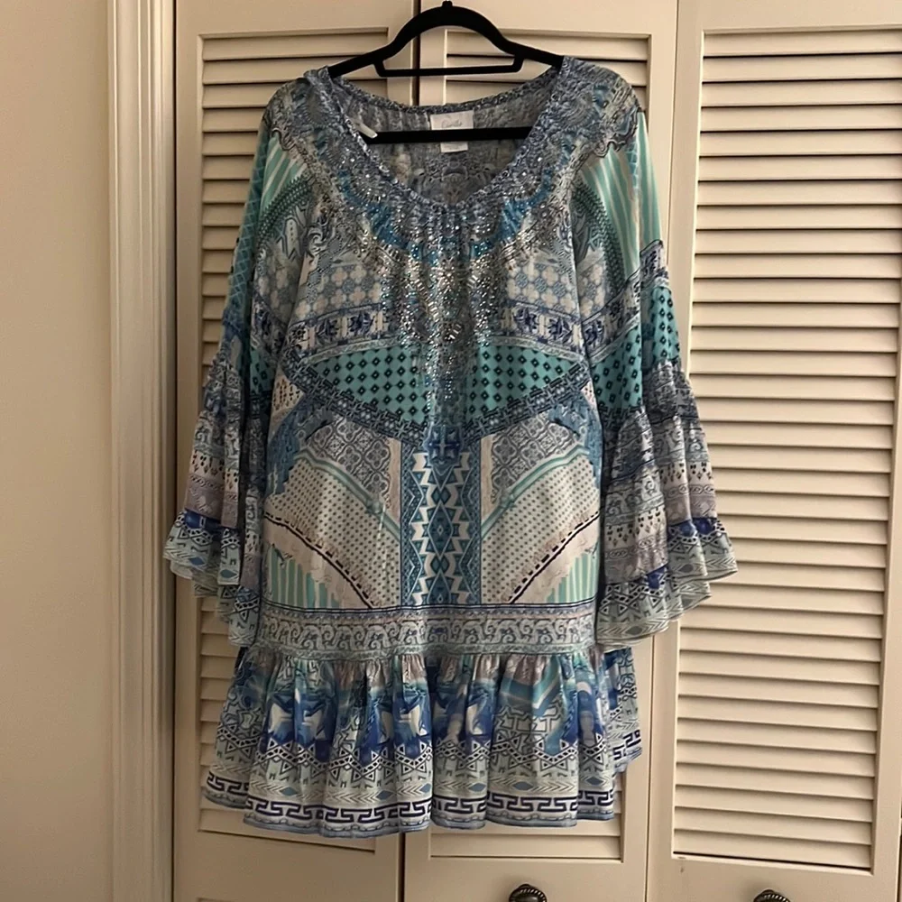 Camilla blue, baby doll dress - Picture 1 of 6